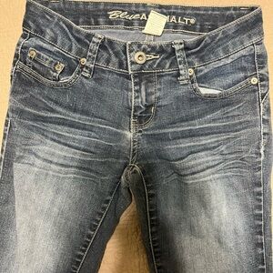 Blue Asphalt Women's Distressed Blue Skinny Jeans